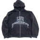 Live Different Acid Wash Zip Up Hoodie