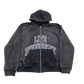 Live Different Acid Wash Zip Up Hoodie